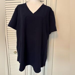 Figs Women's Navy V-Neck Short Sleeve Scrub Top, 2XL